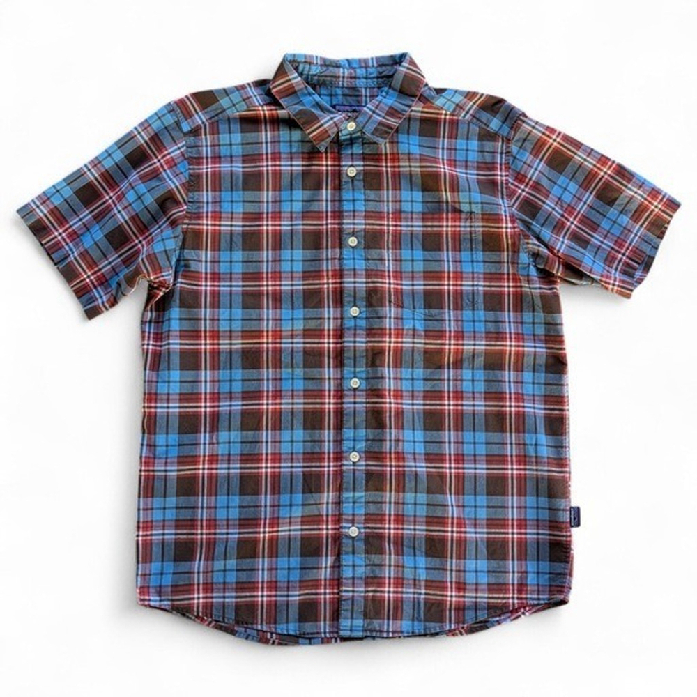 Patagonia Fezzman Plaid Short Sleeve Button Down Shirt Men's M - Picture 3 of 6